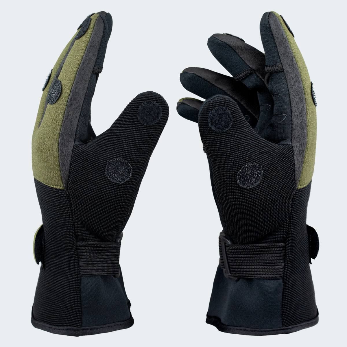 Arapaima Fishing Equipment OlivBlack Neopren Angelhandschuhe