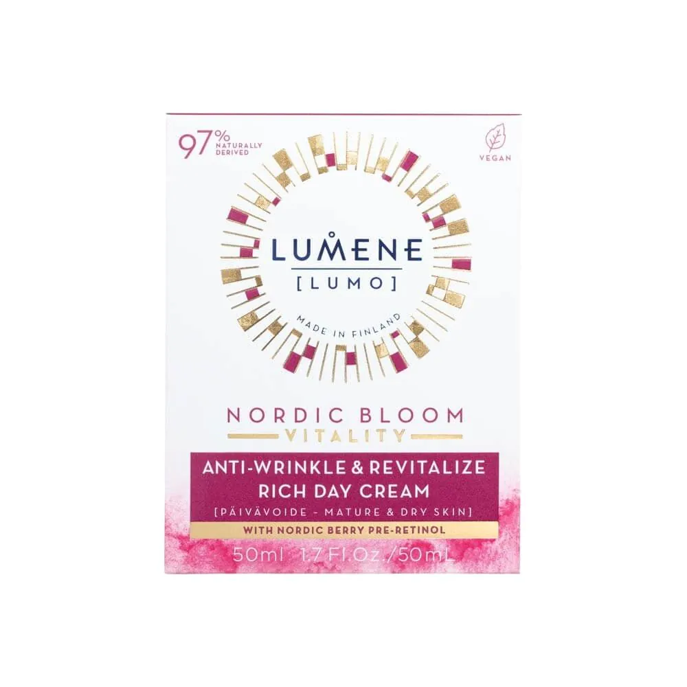 „Lumene Nordic Bloom“ – raukšles mažinantis ir gaivinantis dieninis kremas, 50 ml.