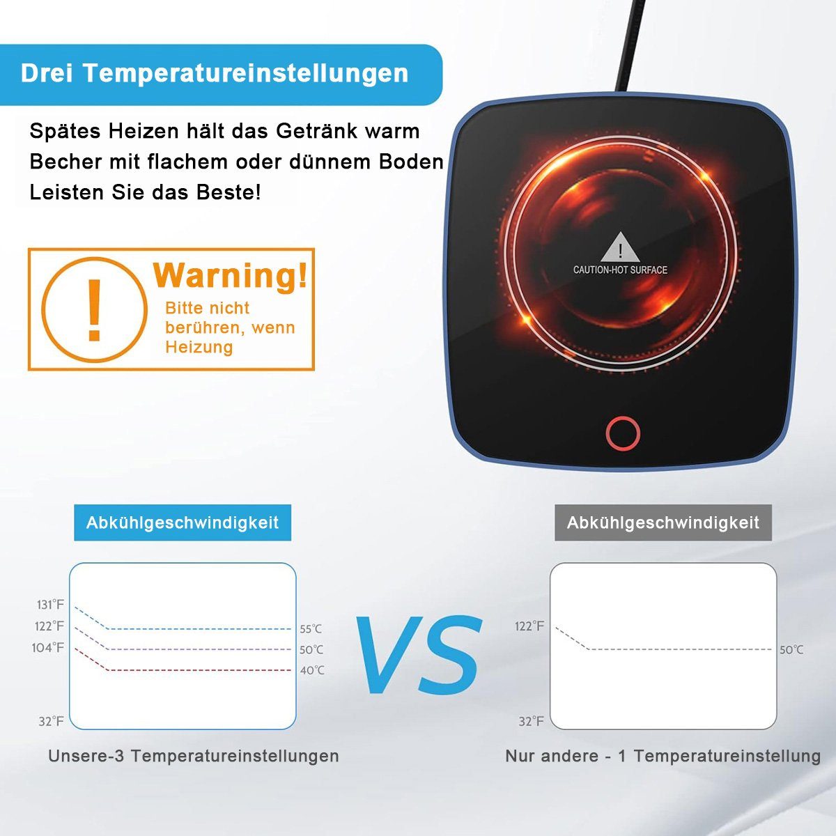 Yoyaxi Tassenwärmer Intelligenter Kaffeetassenwärmer - Getränke warmhalten