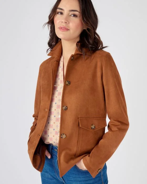 Veste suédine stretch
