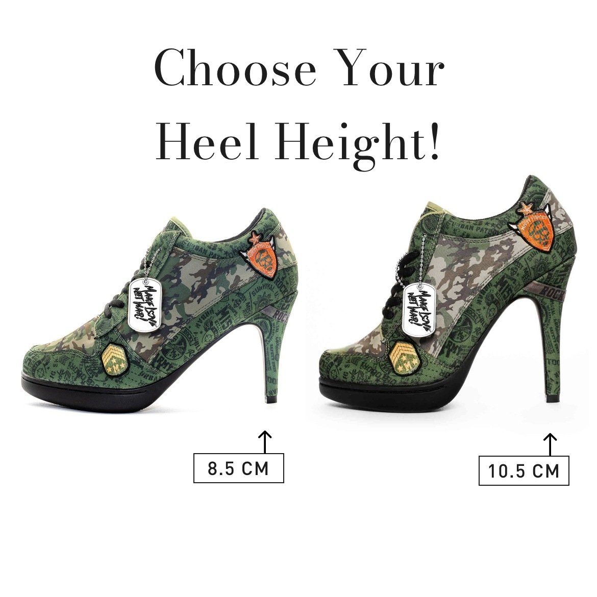 Missy Rockz ROCKZ ARMY camouflage / black High-Heel-Stiefelette Absatzhöhe: 8,5 cm