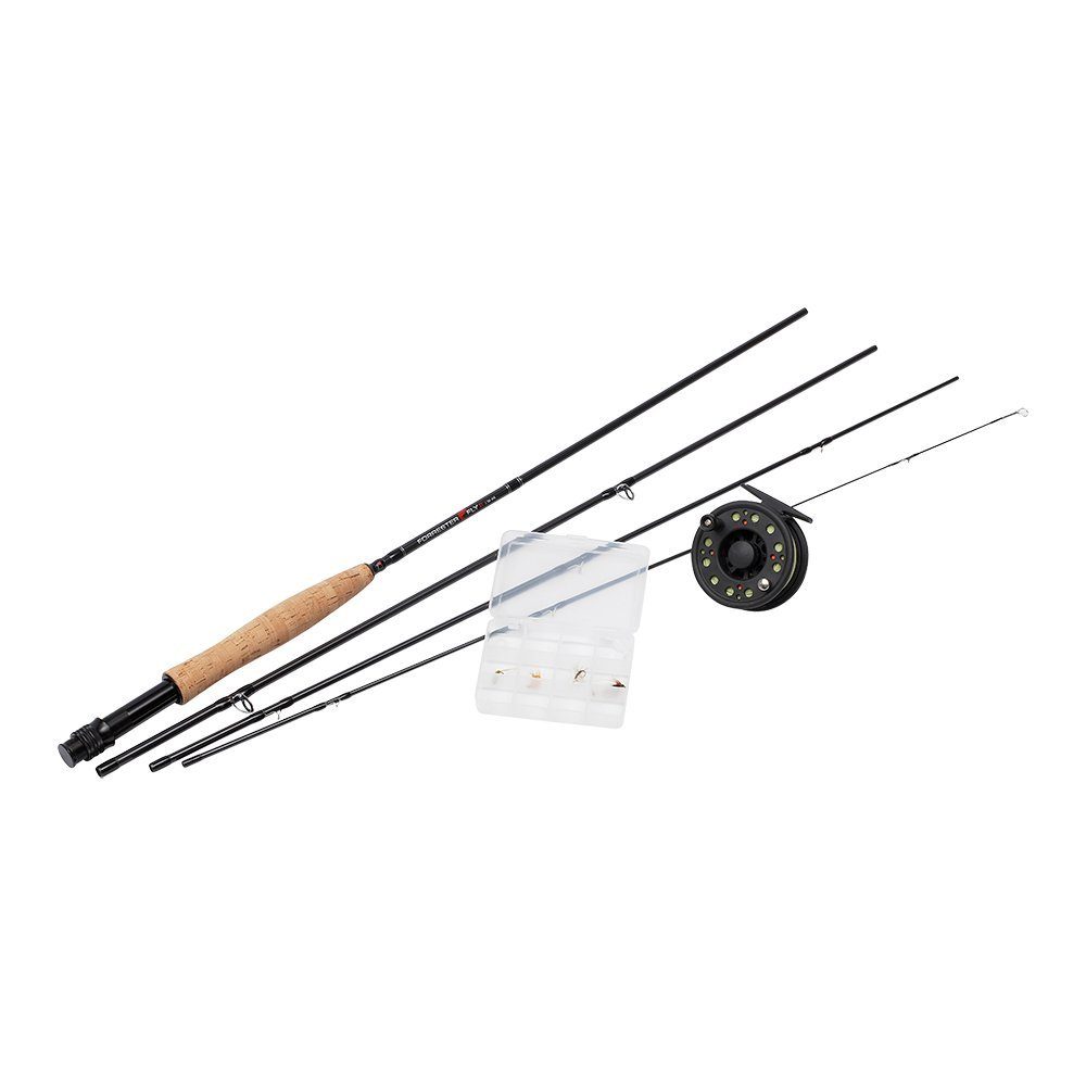 DAM Fishing Fliegenrute Forresterfly II Combo 270cm 4-teil. Fliegenrute+Rolle+Schnur Set, (Spar-Set)