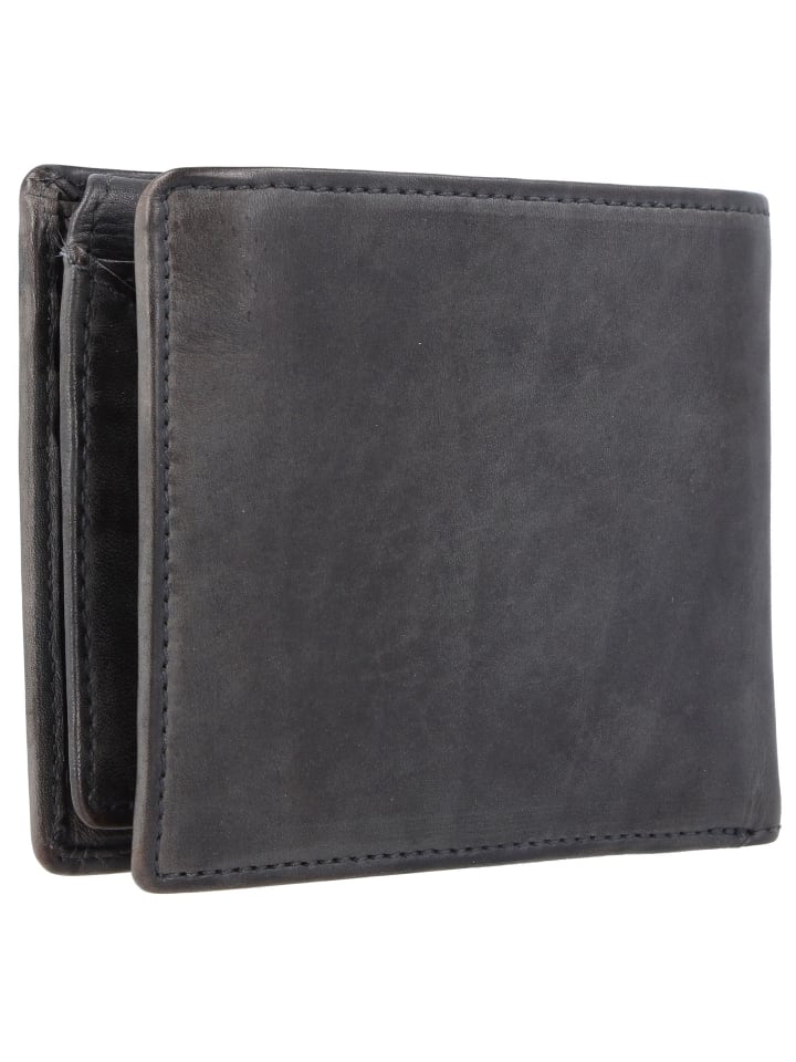 Greenburry Vintage Washed Geldbörse Leder 13 cm in anthrazite günstig kaufen onesize