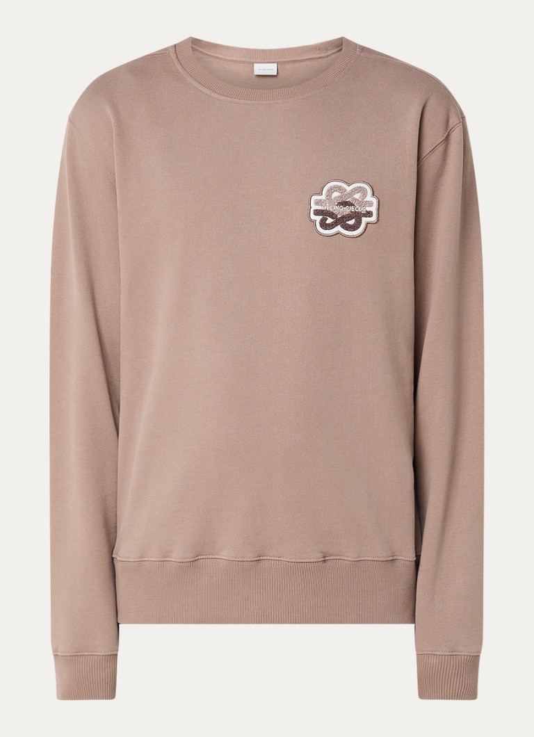 Pulover Gowtu din bumbac organic cu umplutură și logo