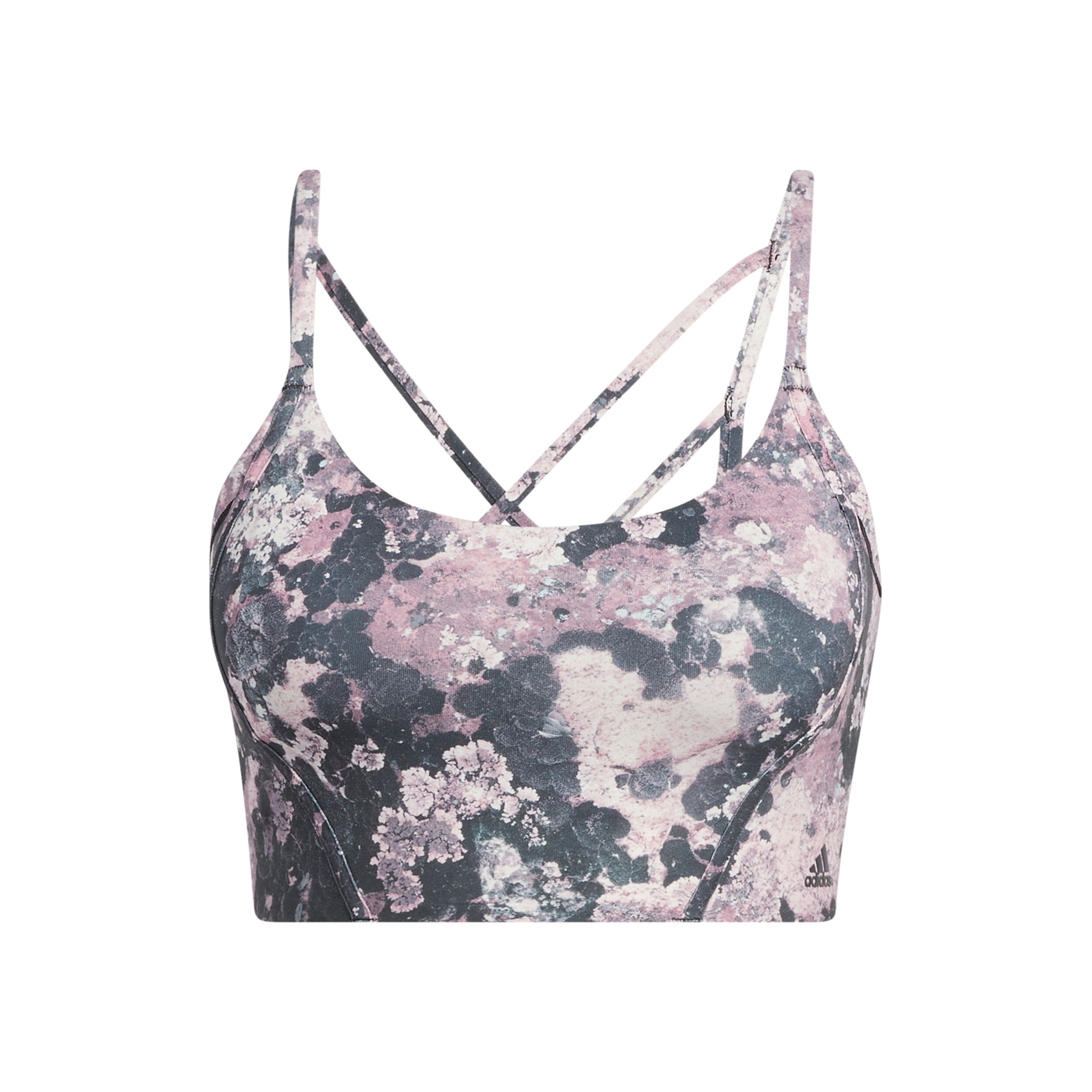 Yoga Light-Support Long Line All Over Print Sport-BH Damen - Mehrfarbig