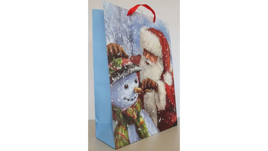 Geschenktüte Weihnachtsmann gross 42x30x12cm