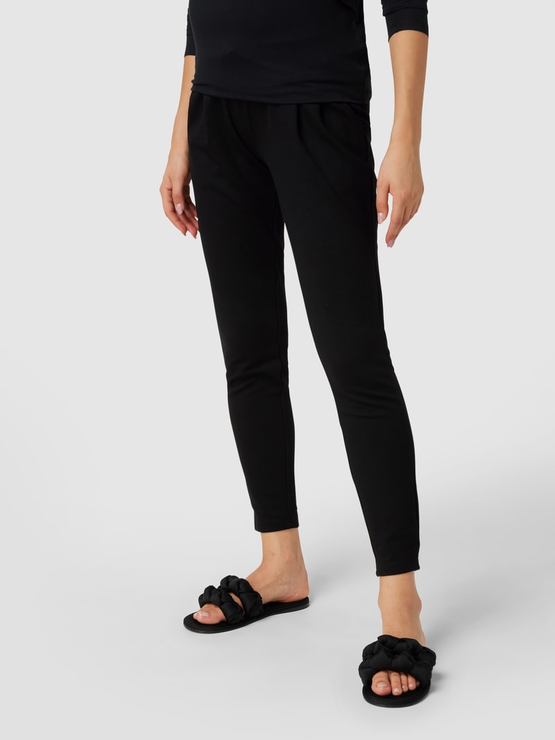 Umstands-Stoffhose mit Stretch-Anteil in schwarz