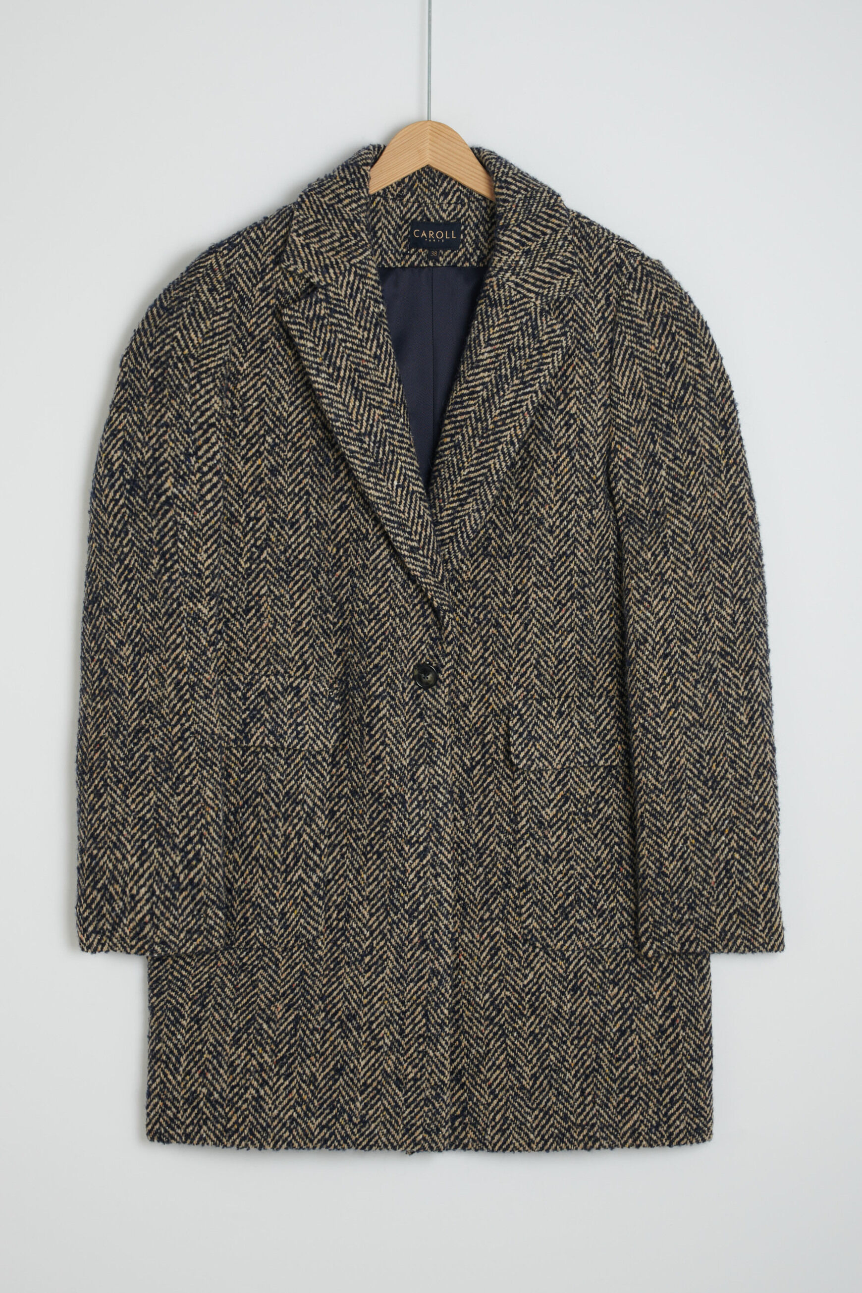 manteau elton bleu marine femme