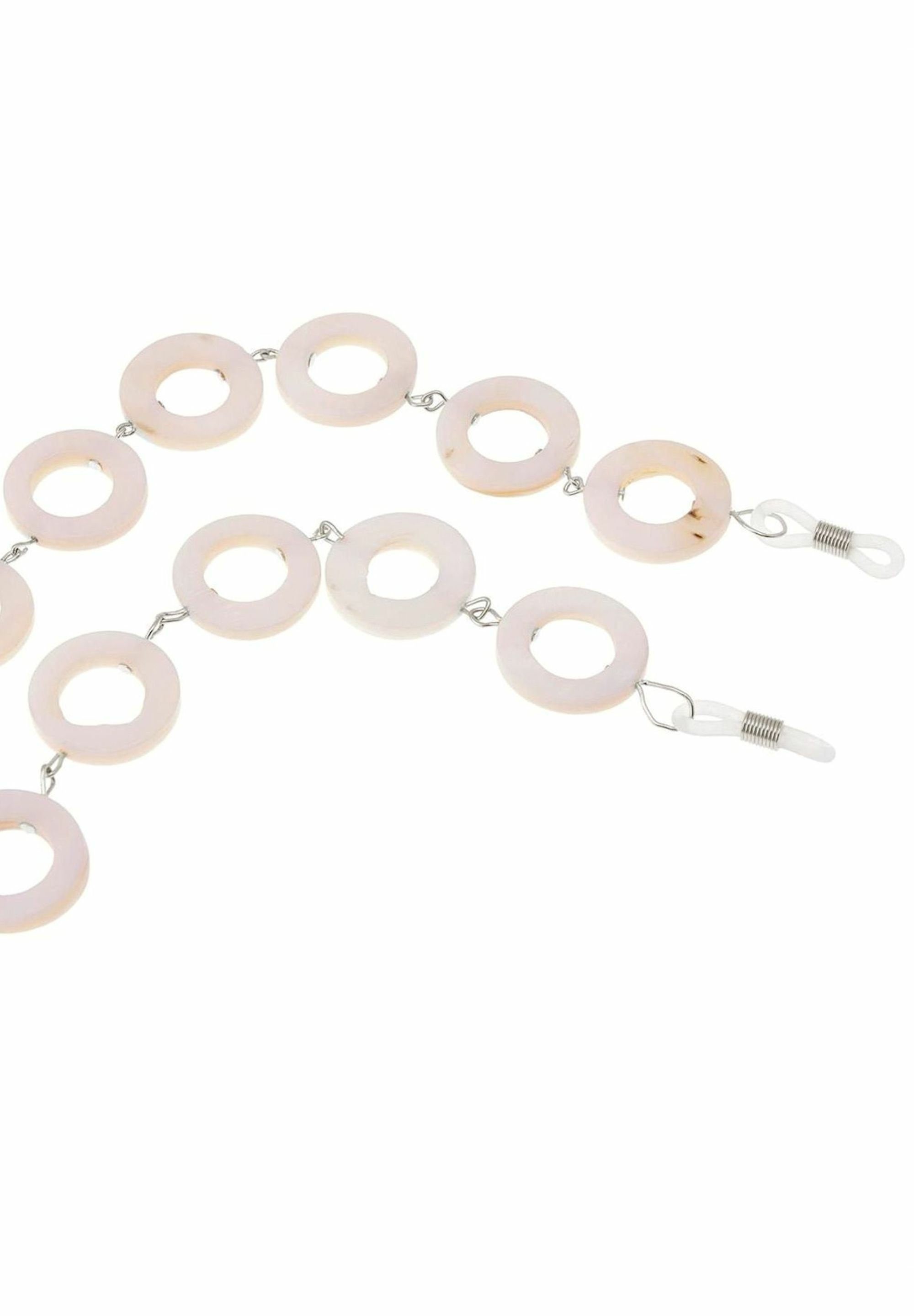 Gemshine Brillenkette Brillenkette Perlmutt Donut Scheiben