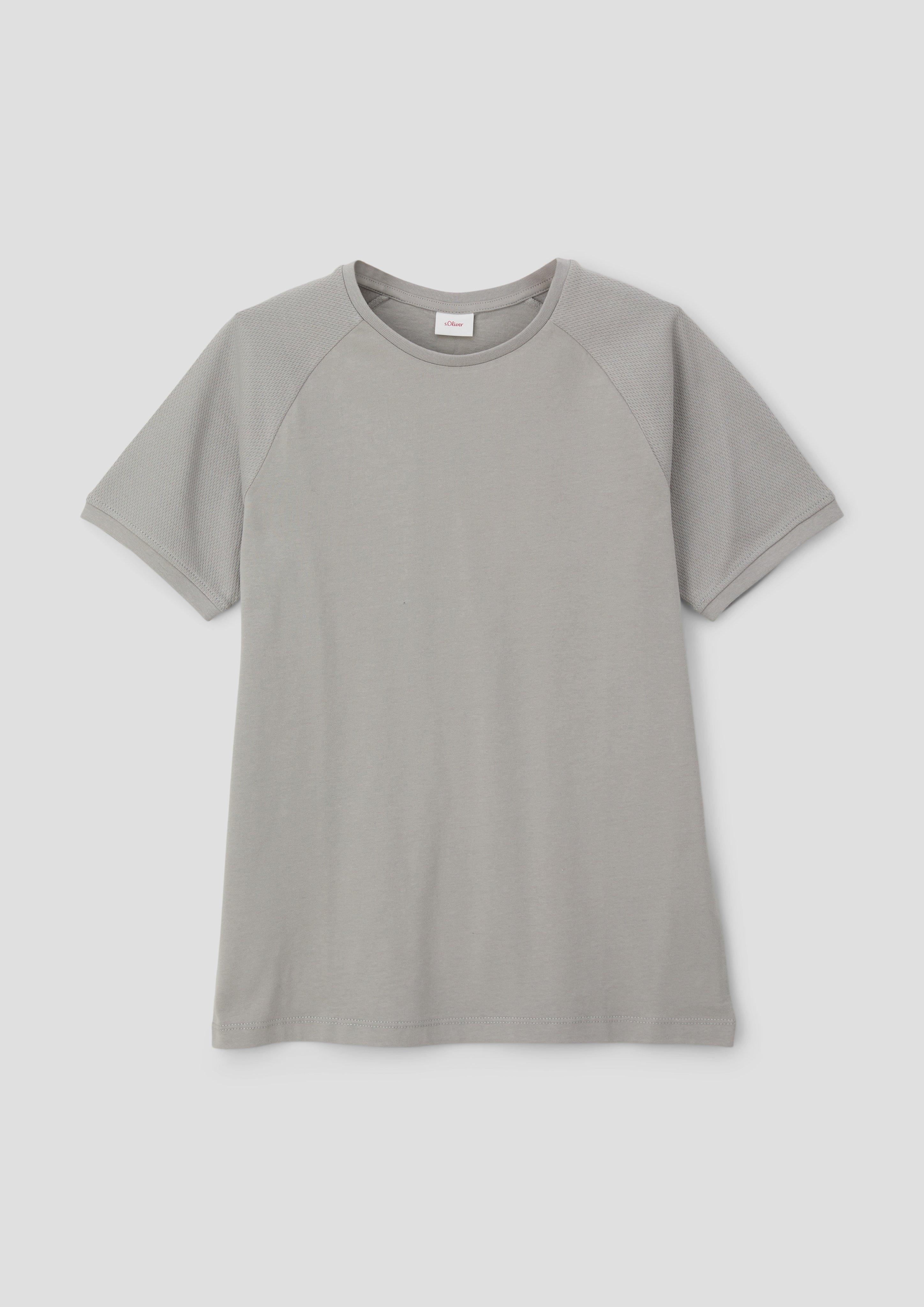 T-Shirt mit Mesh-Ärmeln  2143076-9114