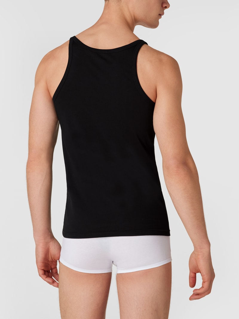 Tanktop aus Baumwolle im 2er-Pack in anthrazit meliert