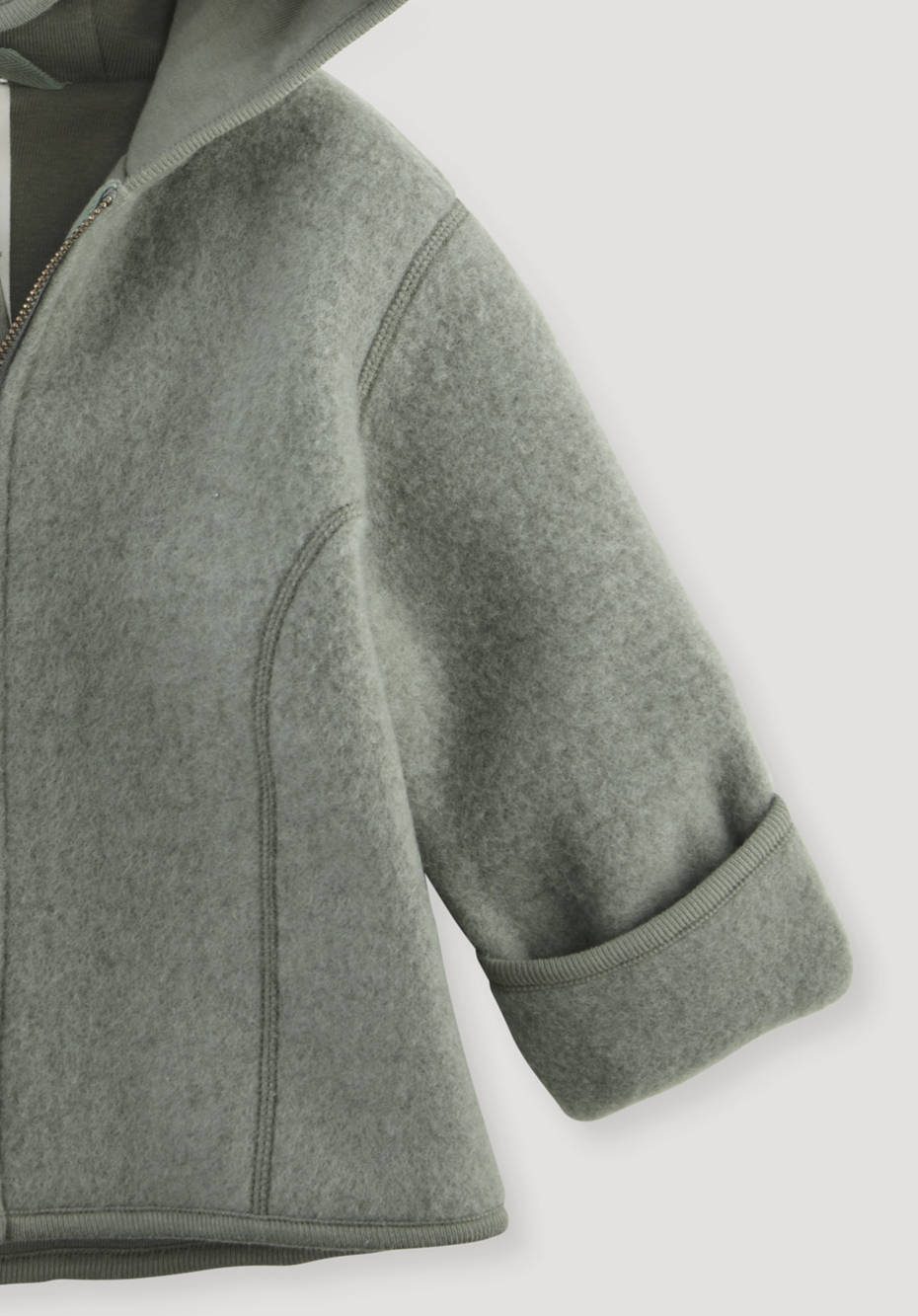 Wollfleece-Jacke aus reiner Bio-Merinowolle