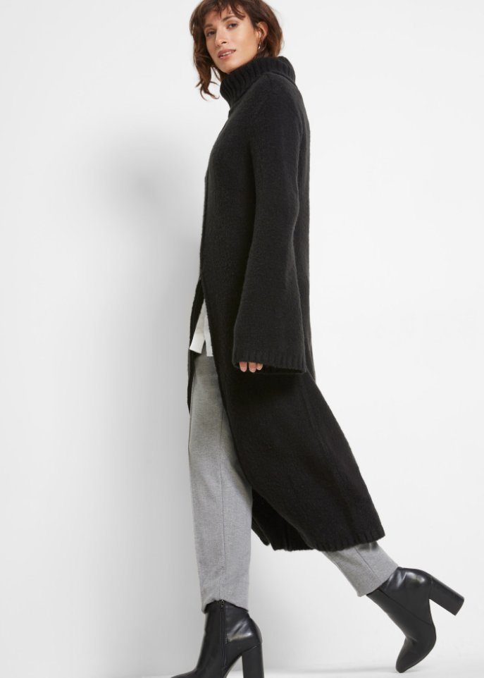 Long-Pullover mit Tragevariante