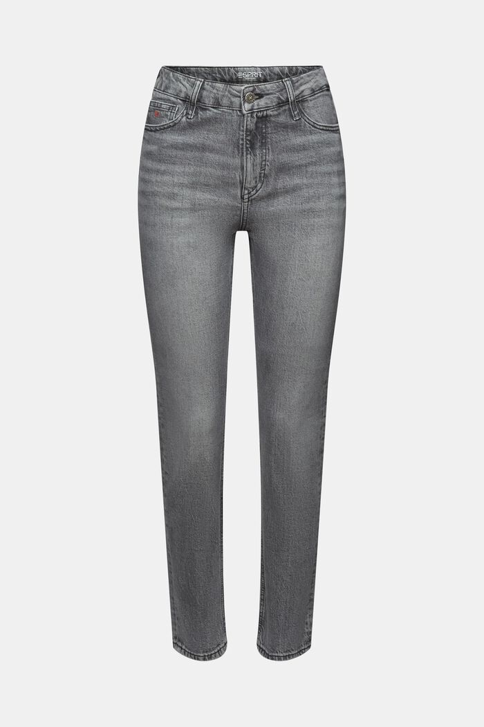 Schmal geschnittene Retro-Jeans mit hohem Bund