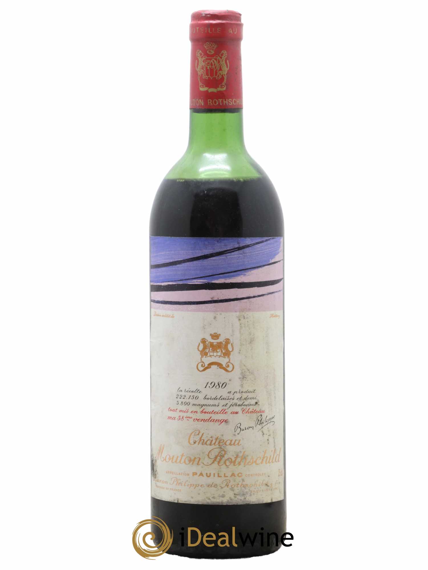 Château Mouton Rothschild 1er Grand Cru Classé  1980 - Lot de 1 Bouteille