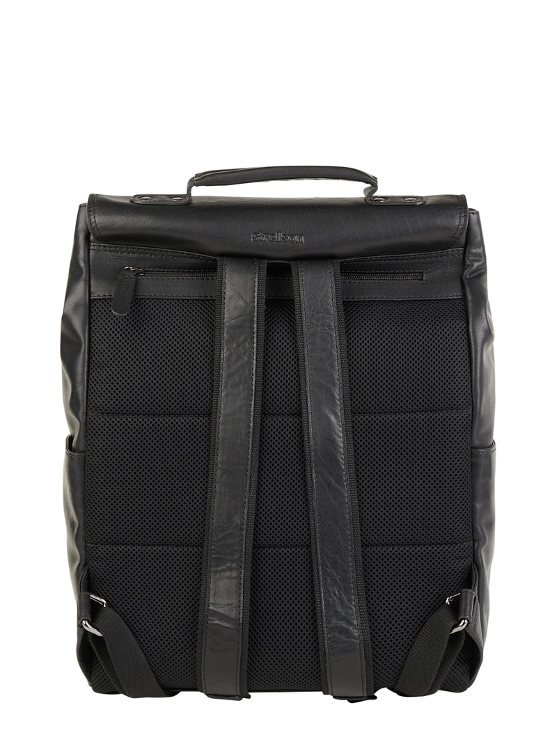 Rucksack aus Leder Modell 'Hyde Park' in schwarz