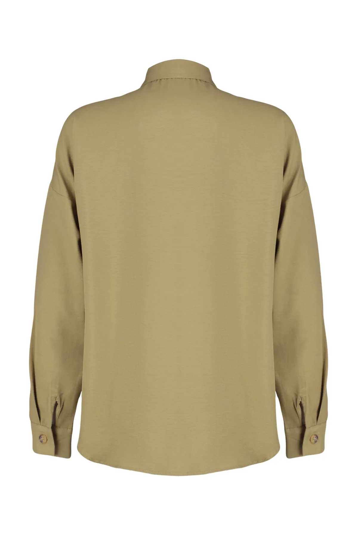 Trendyol Collection  Übergroßes, gewebtes Hemd in Hellkhaki - Wide Fit TWOSS24GO00147