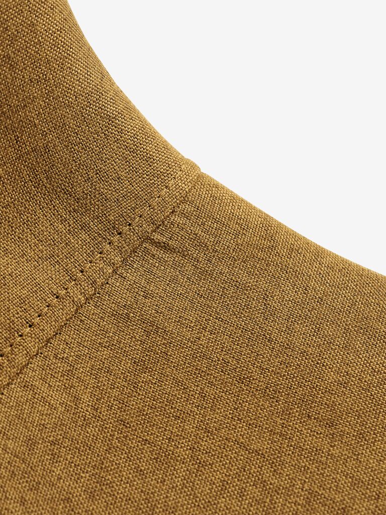 JONSTRUP JONSTRUP Cadeira de Jantar Tecido Amarelo Curry/Carvalho Escuro