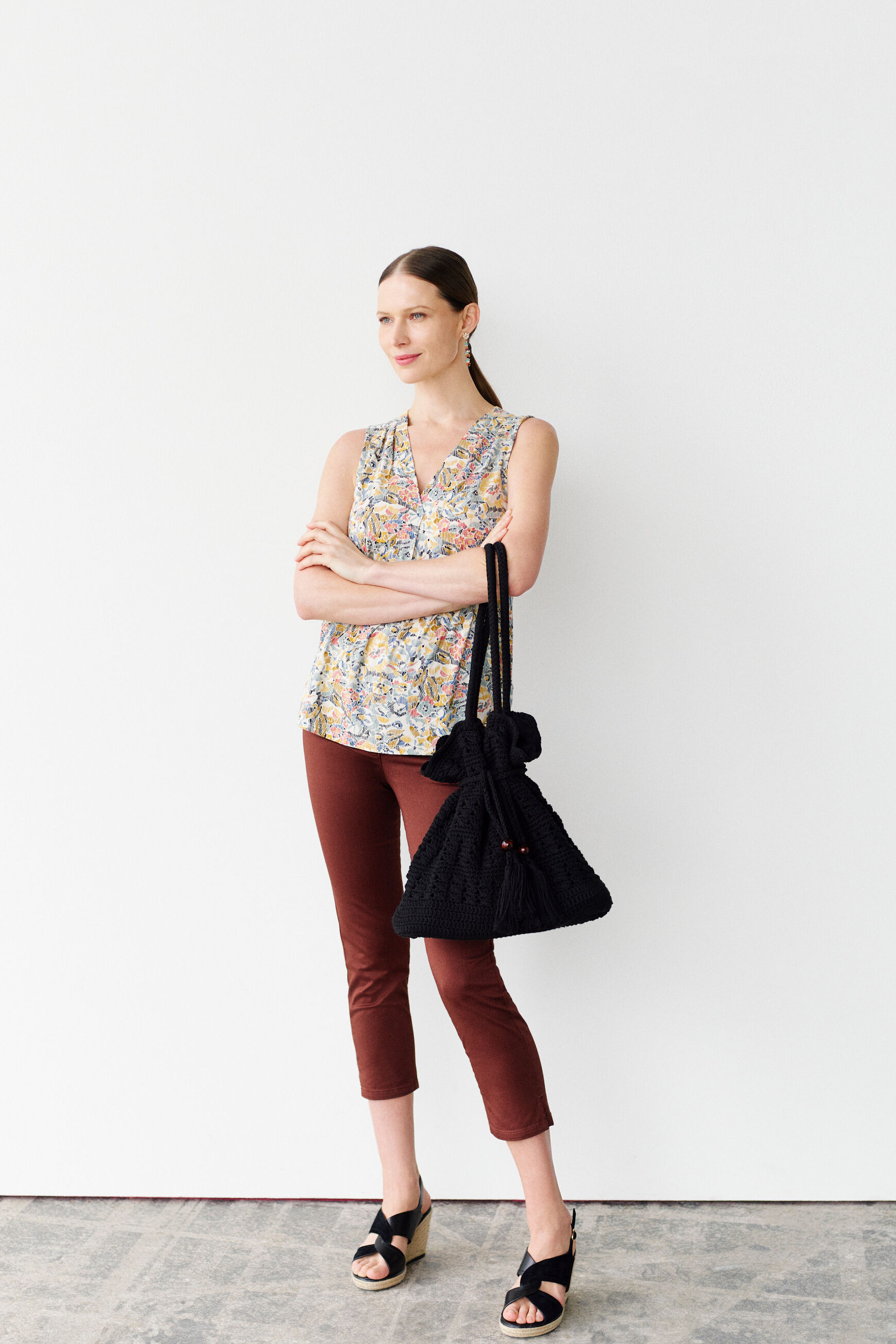 pantalon mason marron fonce femme