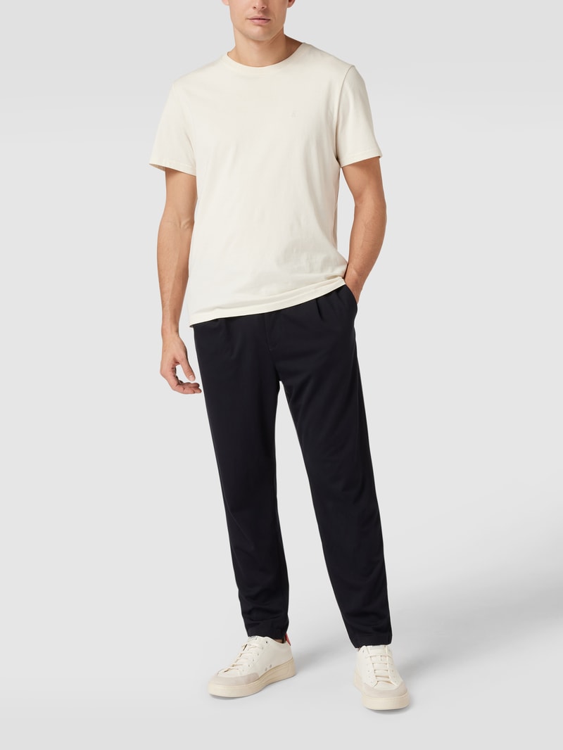 Tapered Fit Lounge-Hose aus Viskose-Mix Modell 'Skay' in marineblau