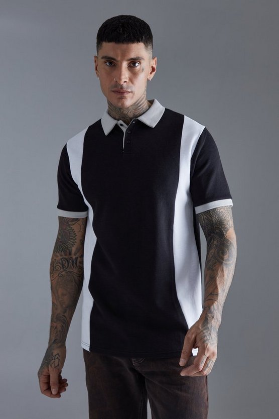 Tall Slim-Fit Colorblock Poloshirt