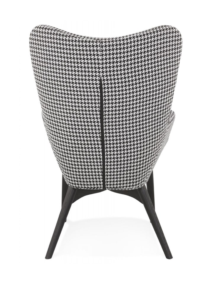 KADIMA DESIGN Lounge Stuhl mit Hahnentrittmuster aus Textil | Vintage Design günstig kaufen onesize