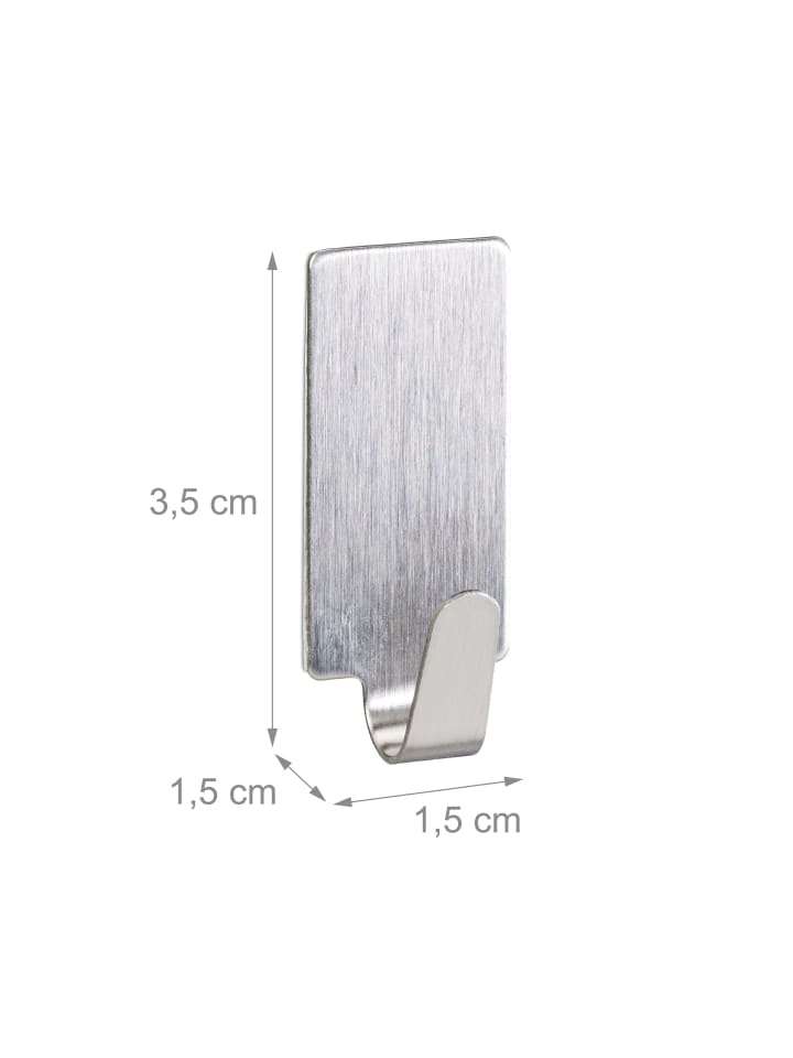 relaxdays 24 x Klebehaken in Silber günstig kaufen onesize