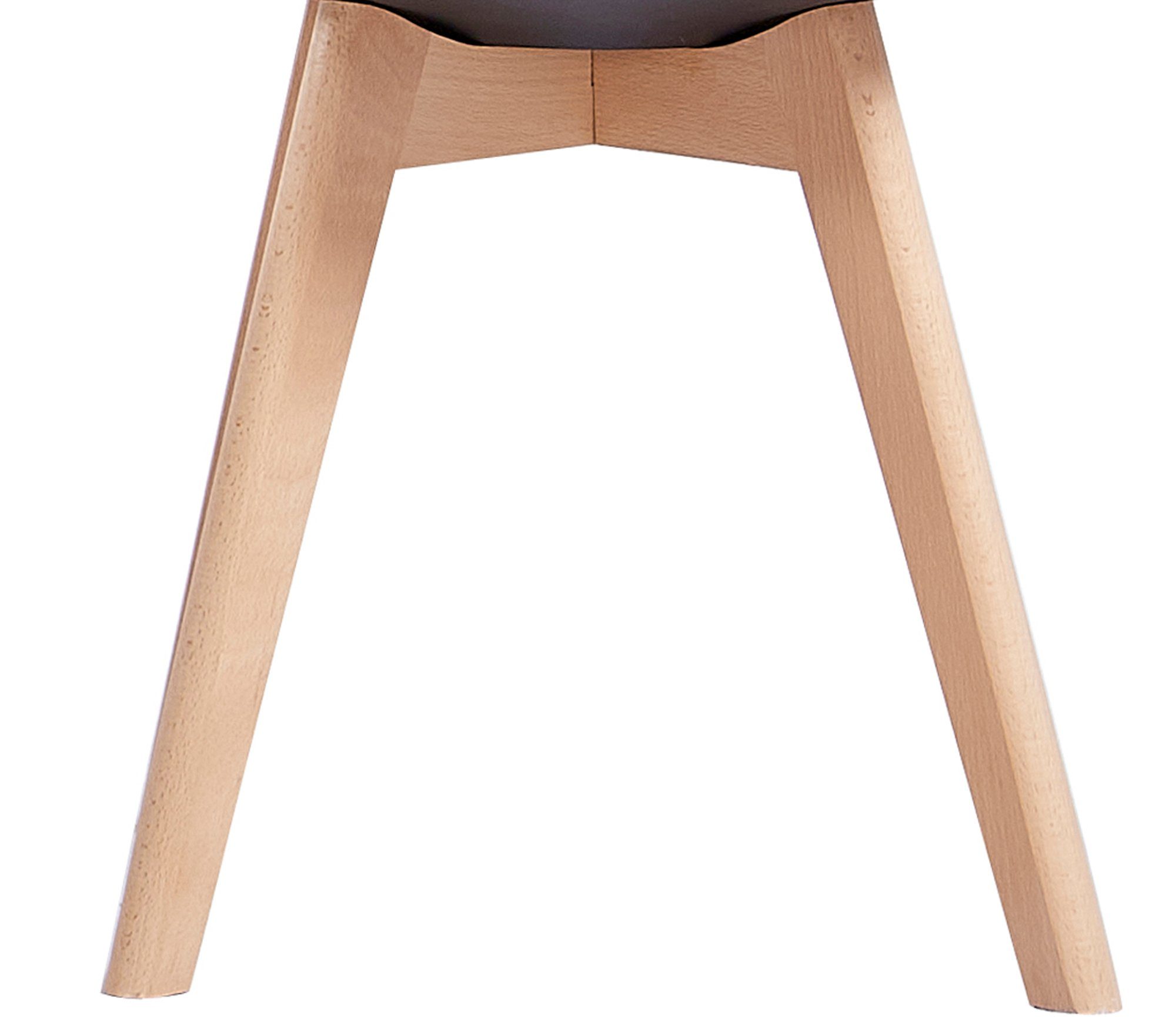 SAM® Schalenstuhl Mani, mit integriertem Kunstleder-Sitzkissen und Massivholzgestell