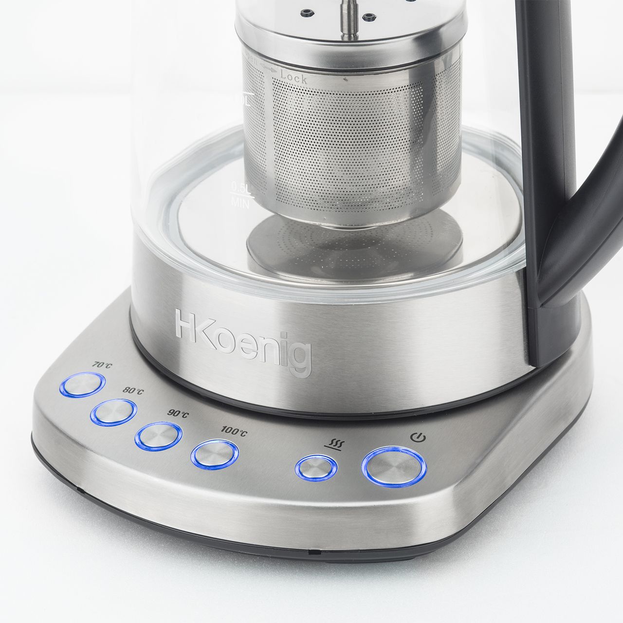 H.Koenig 2-in-1 Wasserkocher & Teekocher TI700, 1,5 l