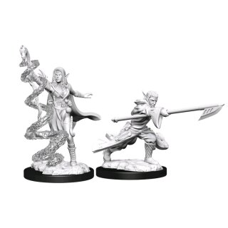 Magic the Gathering Unpainted Miniatures - Joraga Warcaller & Joraga Treespeaker (Elves)