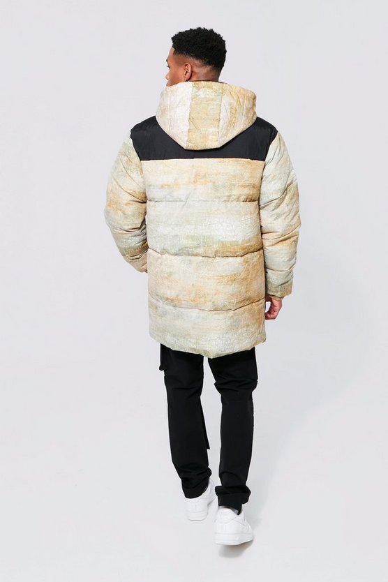 Gepolsterter Camouflage-Parka mit Utility-Tasche