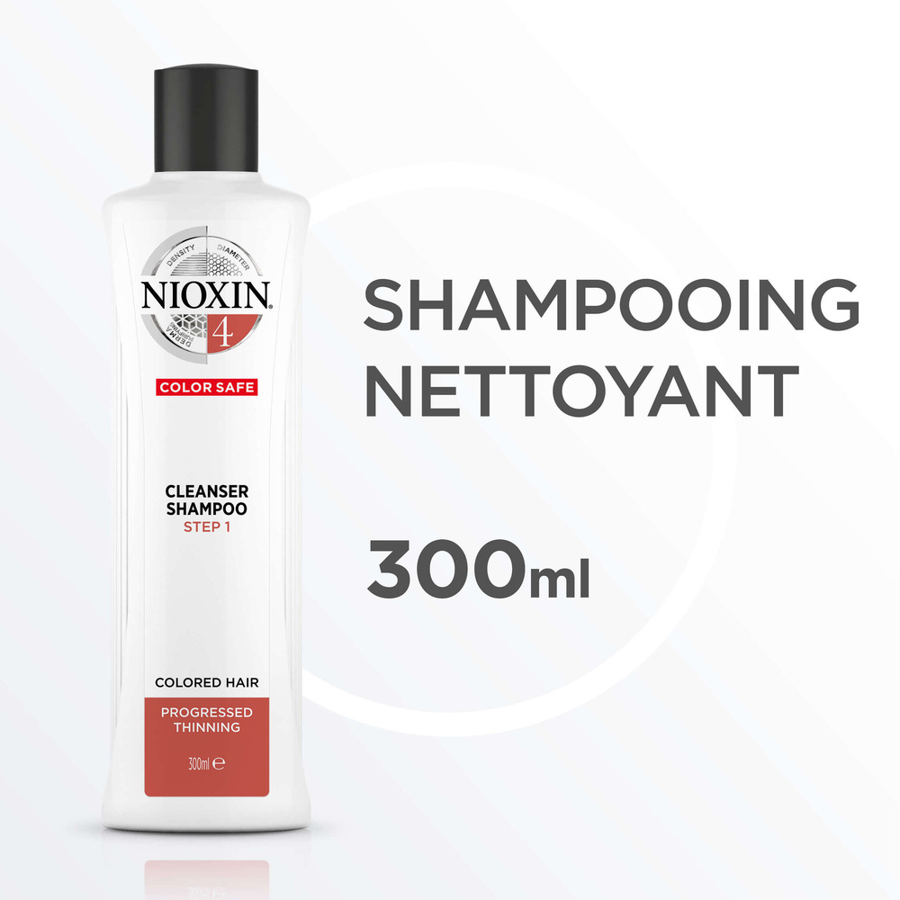 Nioxin NIOXIN System 4 Cleanser 300ml Shampoing pour cheveux très fins et colorés