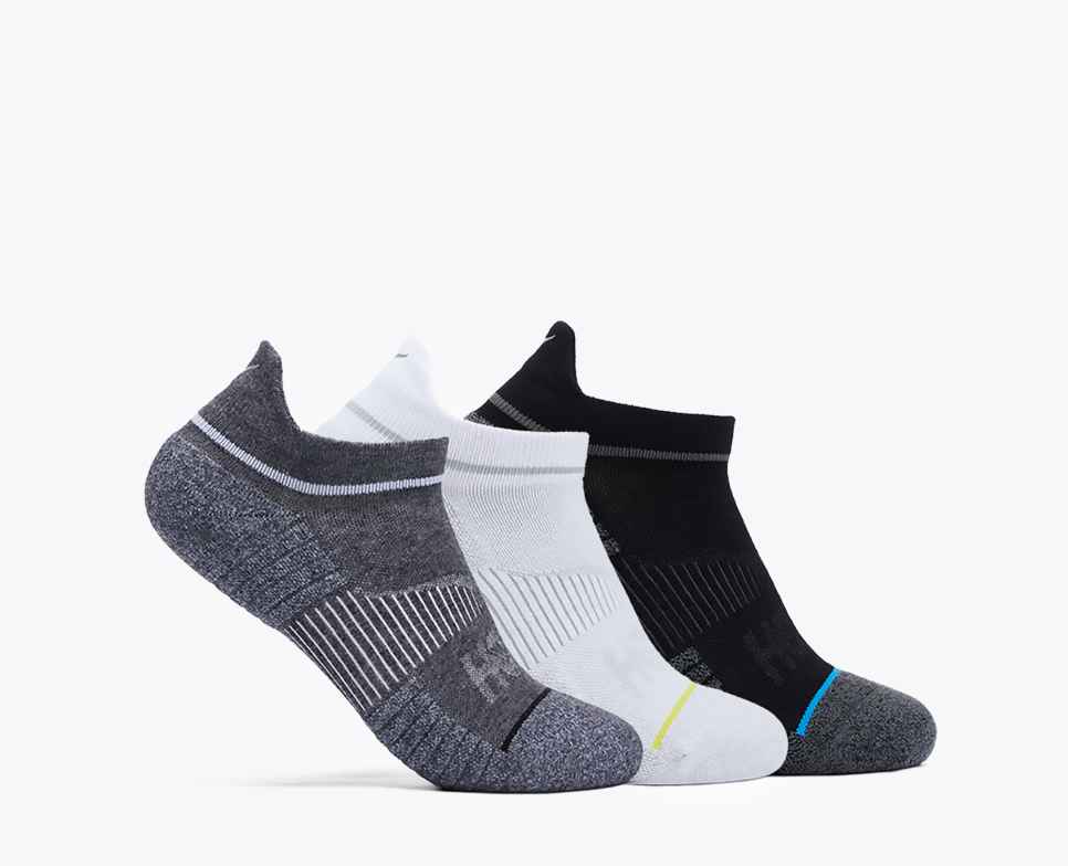 No-Show løpesokk 3-pakning White / Black / Grey