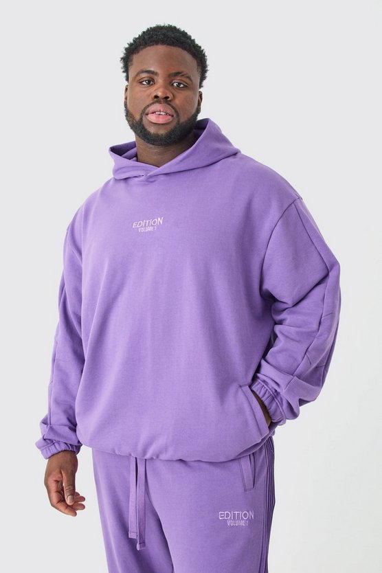Plus Oversize Hoodie mit Edition Print