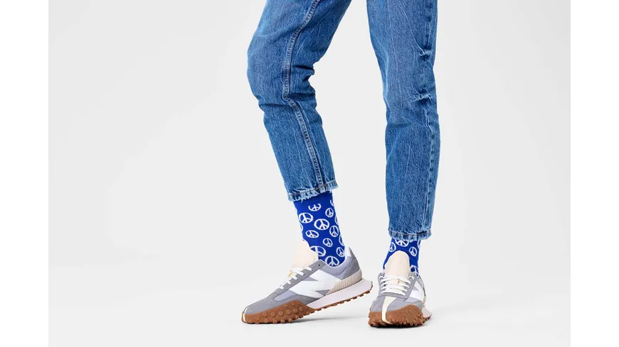 Happy Socks Unisex Socken Peace Blue