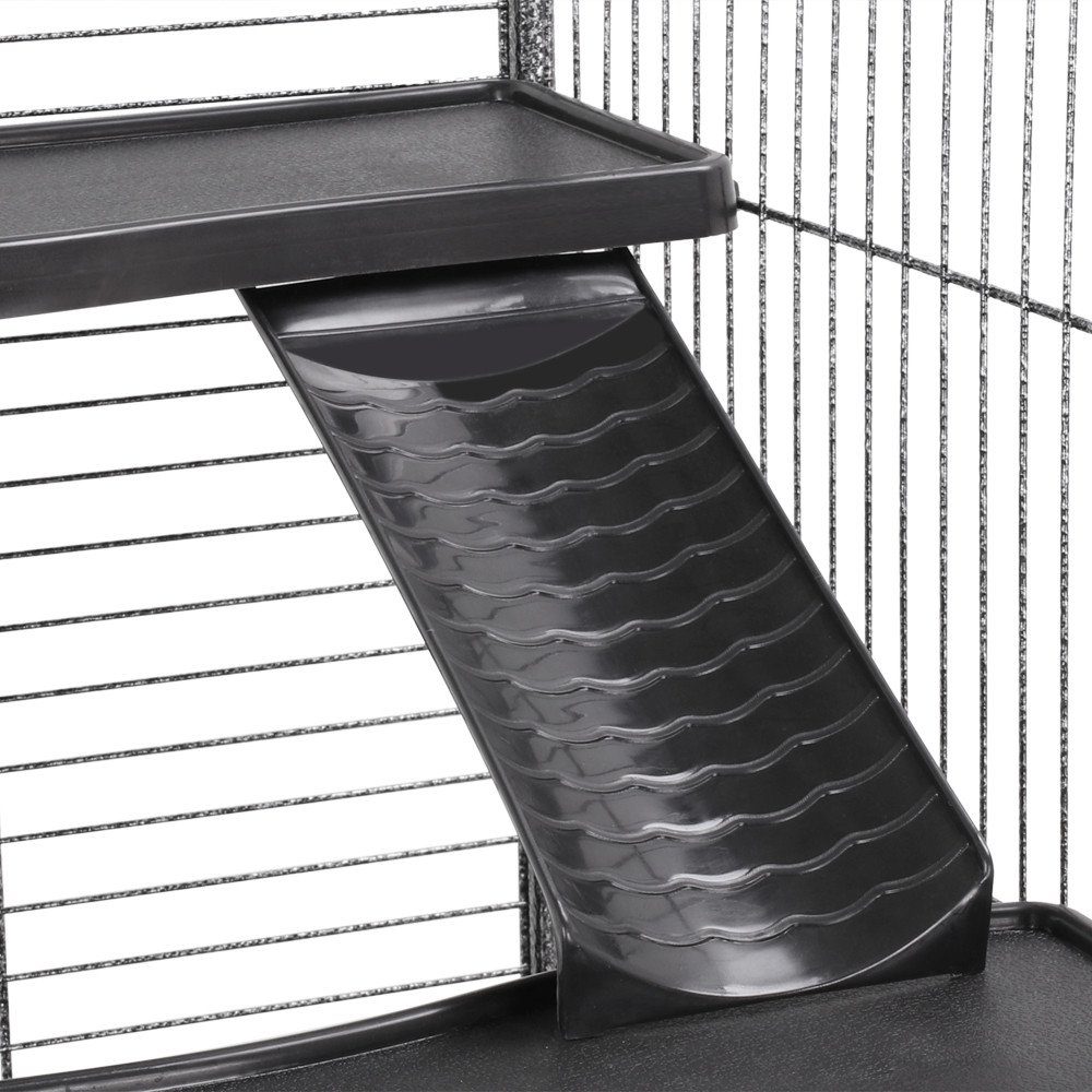 Yaheetech Kleintierkäfig, Nagervoliere Metall Hamsterkäfig Käfig mit 3 Fronttür