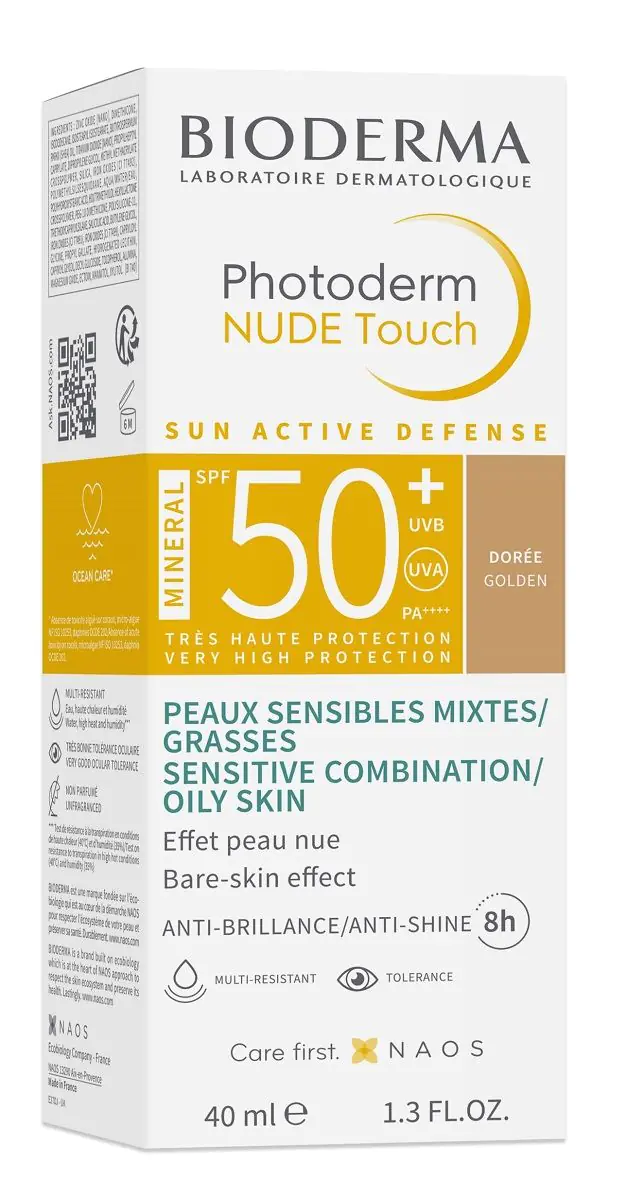 Bioderma Photoderm Nude Touch Mineral Protective Mineral Foundation SPF 50+, Donker