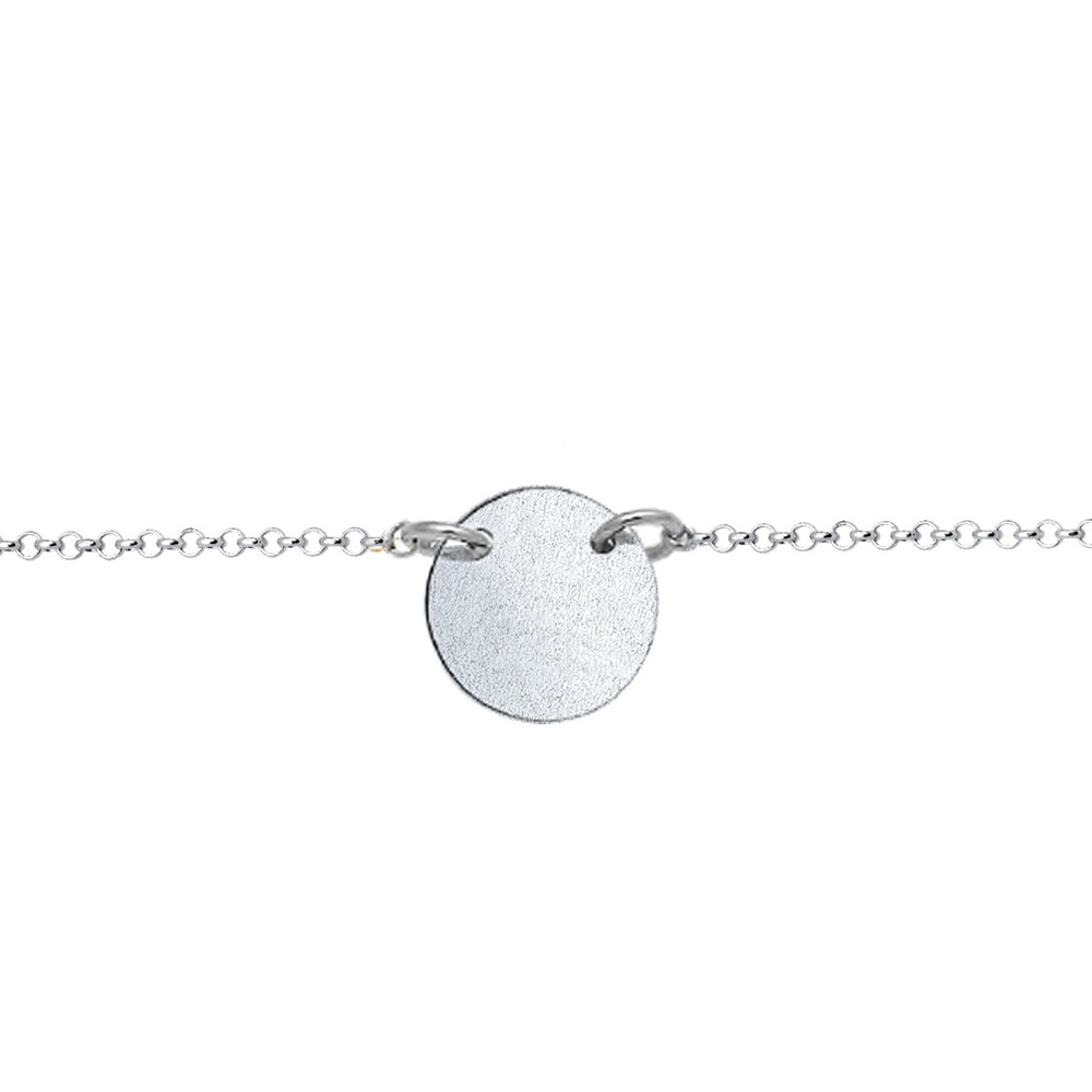 Elli Elli Collier Femme Choker Paillette Simple - (925/1000) Argent collier
