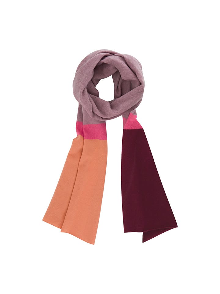 Remember Woll-Schal ''Vreni'' in Lila/ Bordeaux/ Orange - (L)180 x (B)40 cm günstig kaufen onesize