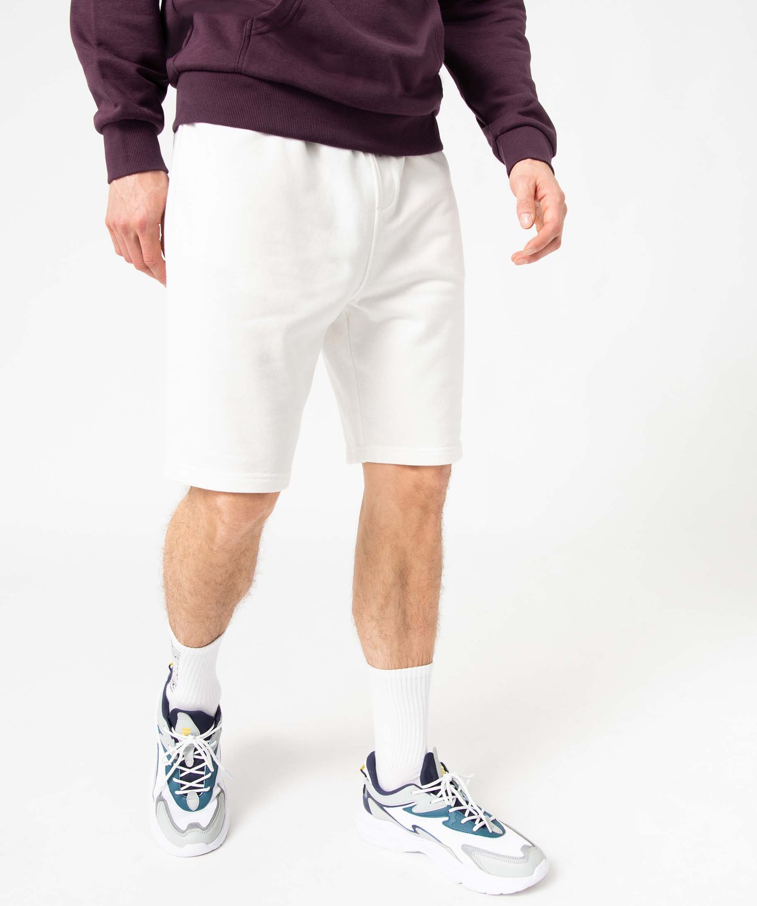 Bermuda homme en maille extensible blanc | GEMO