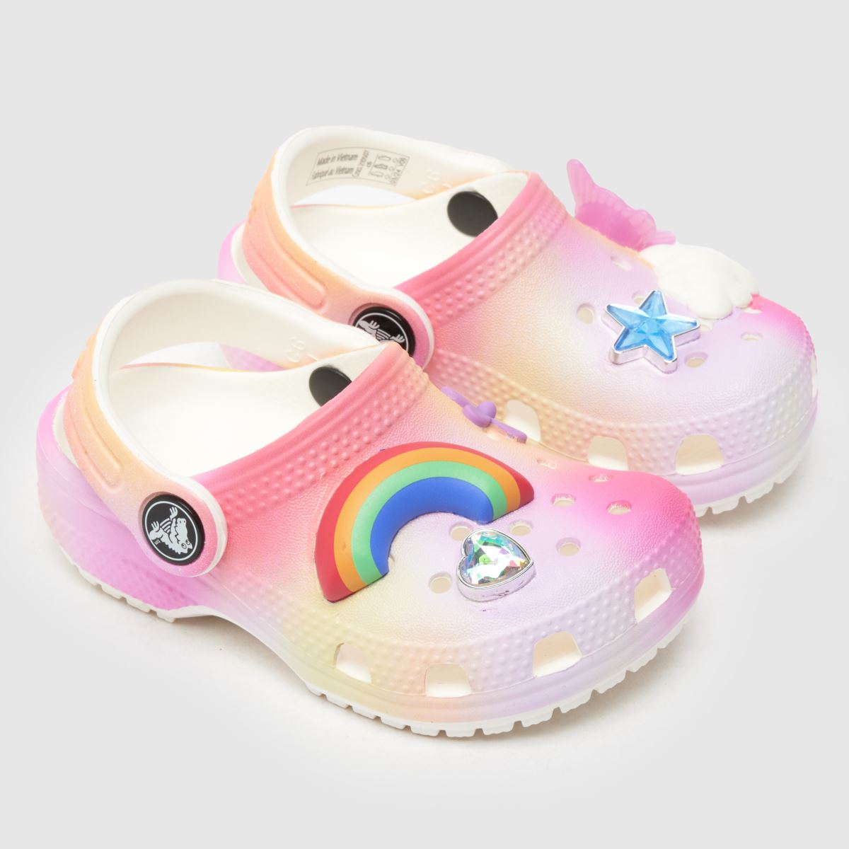 Crocs rózsaszín multi classic ombre klumpa lányka kisgyermek szandál