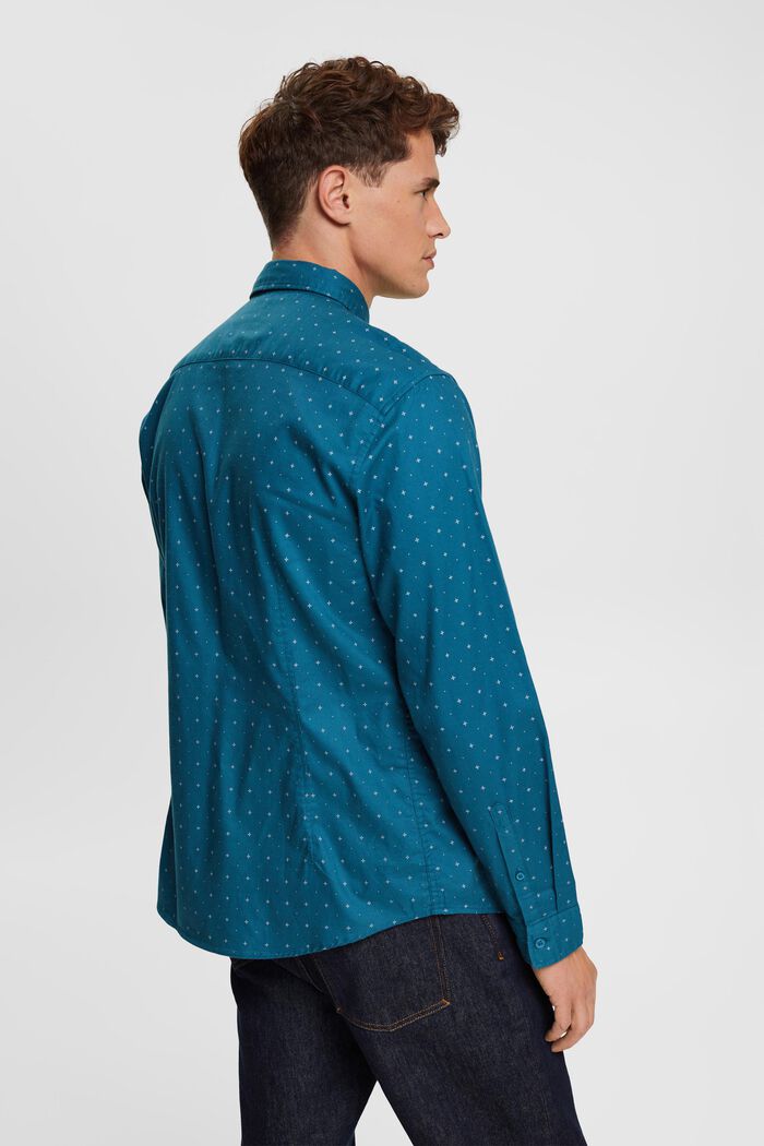 Button-Down-Hemd mit Micro-Print