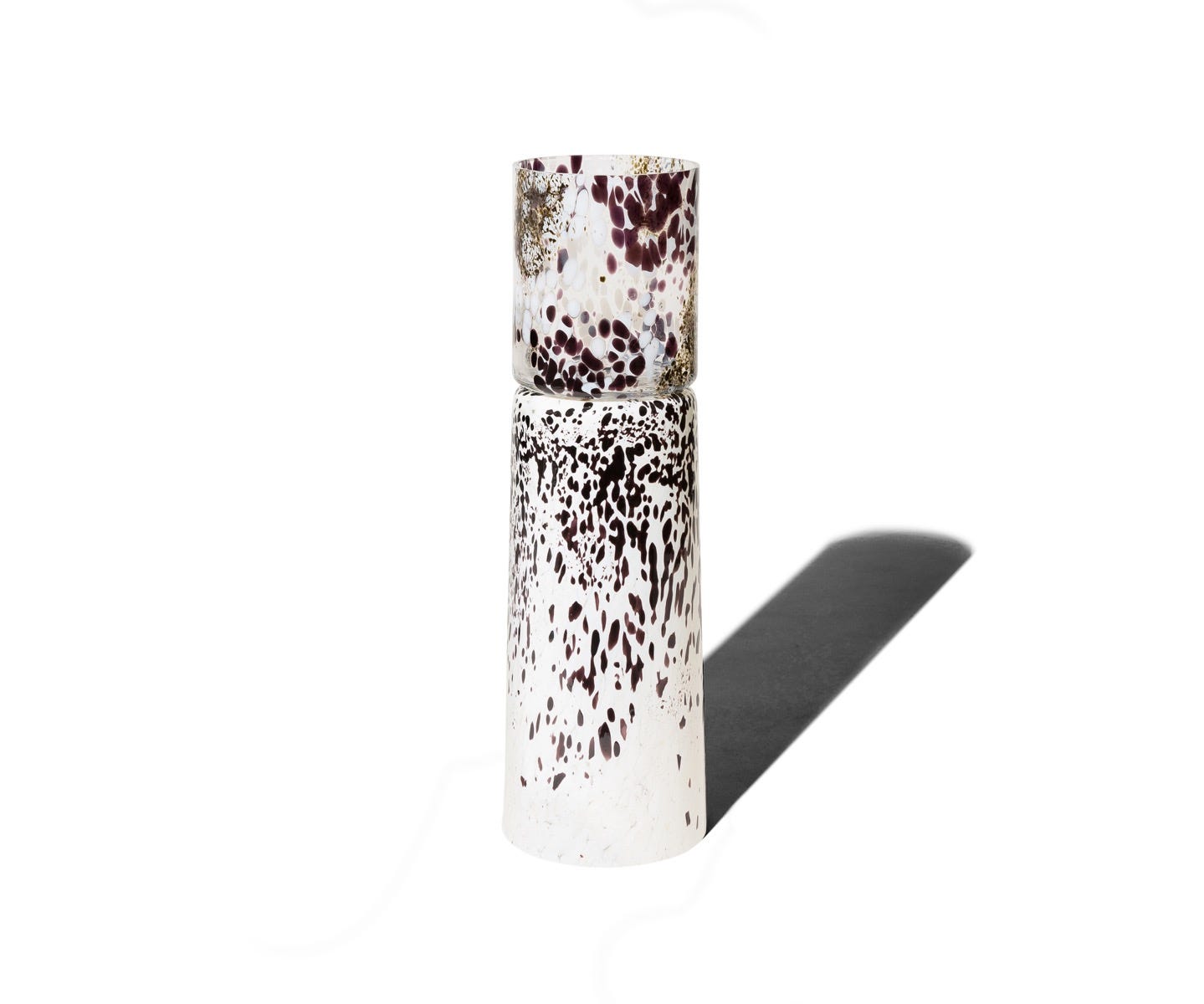Photophore-vase Murano - Noir et blanc