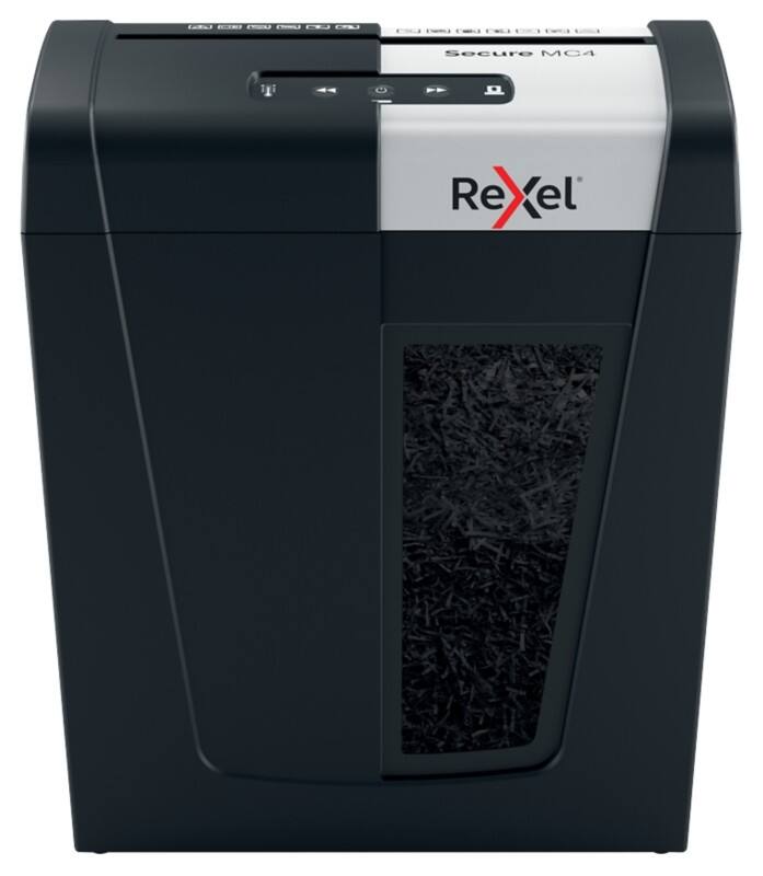 Rexel Secure MC4 Whisper-Shred™ Aktenvernichter Mikroschnitt Sicherheitsstufe P-5 4 Blatt