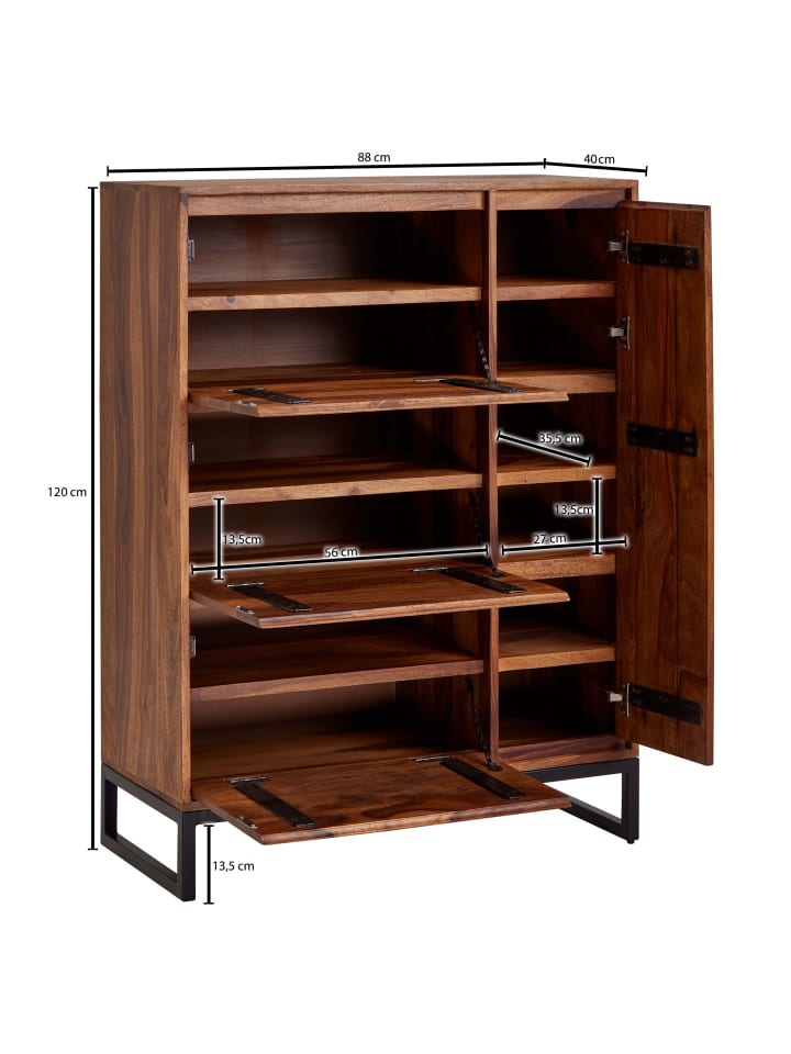 KADIMA DESIGN Schuhschrank Massivholz 88x120x40 cm Schuhregal Geschlossen günstig kaufen onesize
