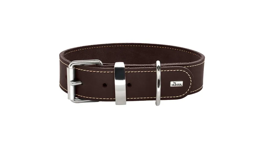 Hunter Hunde Halsband Aalborg Special dunkelbraun SoftvollrindlederGröße: 55