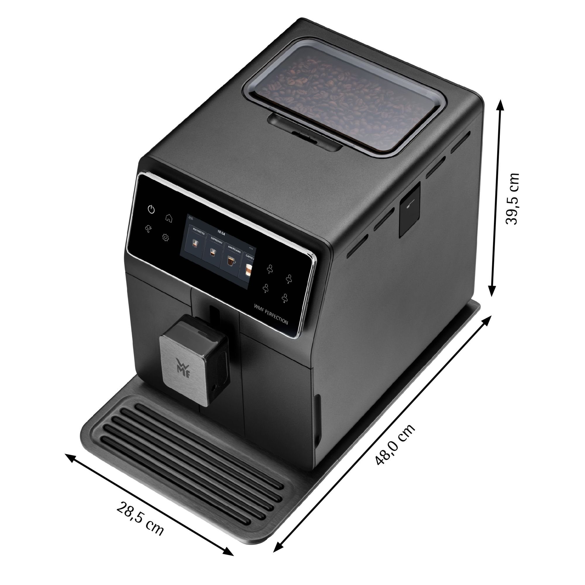 WMF Kaffeevollautomat, 15 Getränkespezialitäten, Double Thermoblock, Edelstahl-Mahlwerk