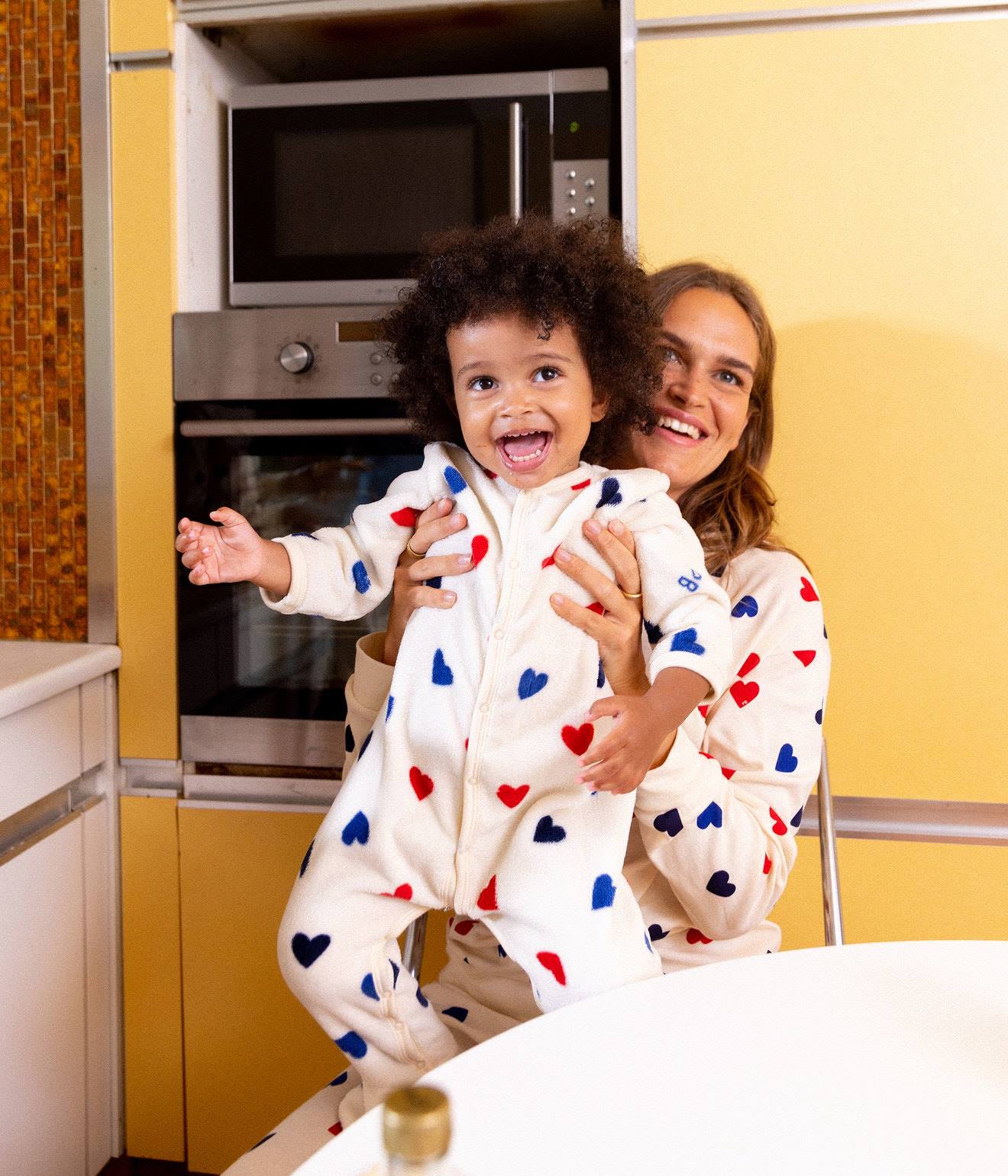 Petit Bateau Baby Fleece-Overall PETIT BATEAU - beige bedruckt