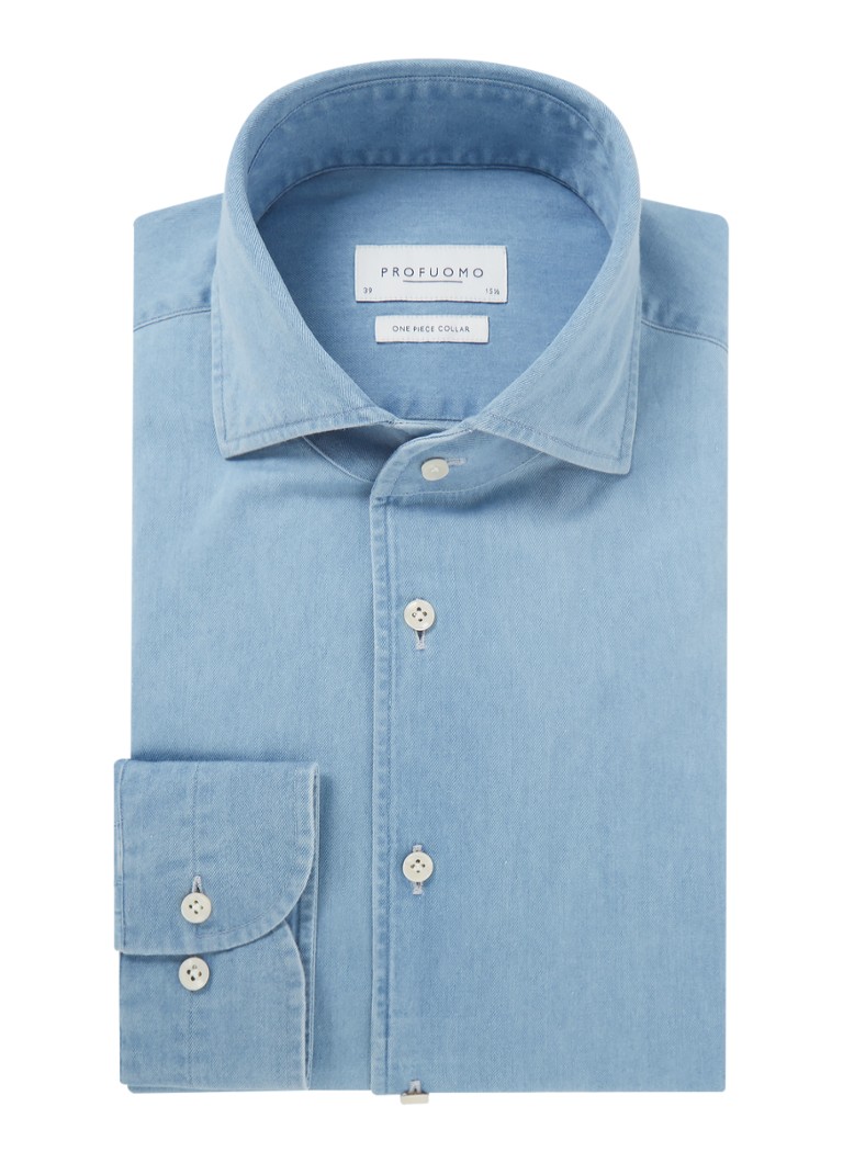 Profuomo denimskjorte med normal passform