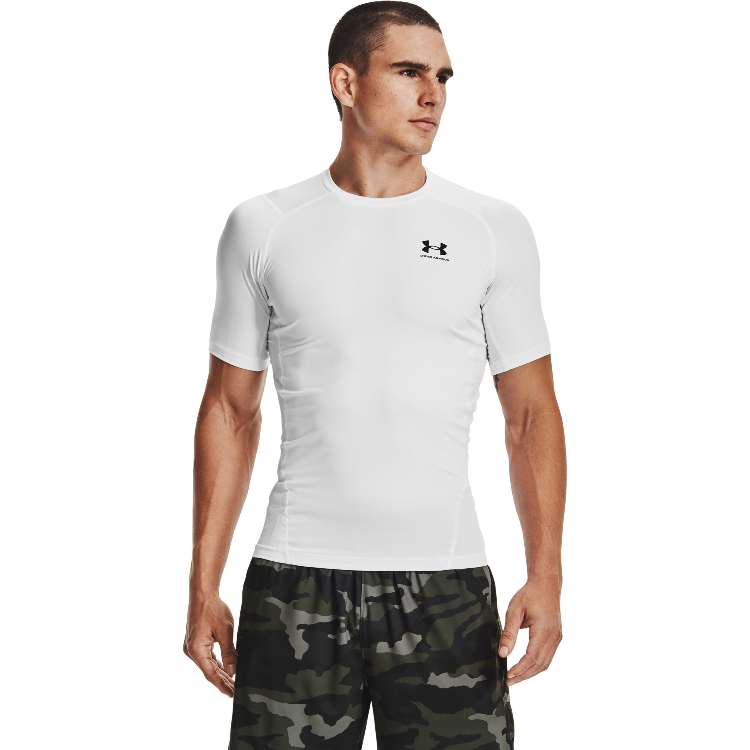 Heatgear Comp T-Shirt Herren - Weiß, Schwarz